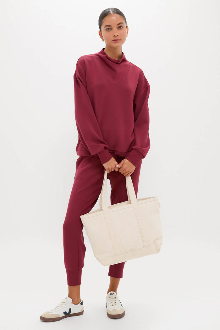 New Maroon The Slim Cuff Pant 25