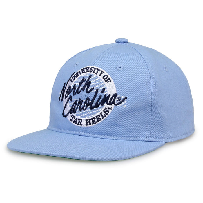 North Carolina Tar Heels Retro Circle Snapback - Carolina Blue, alternate view 1