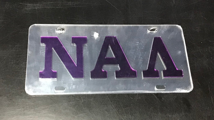 Nu Alpha Lambda Raised Greek Letters License Frame