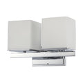 Vanity Nuvo 60-4082 Bento - 2 Light - Vanity Fixture with Satin White Glass - Polished Chrome Finish Nuvo
