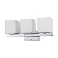 Vanity Nuvo 60-4083 Bento - 3 Light - Vanity Fixture with Satin White Glass - Polished Chrome Finish Nuvo