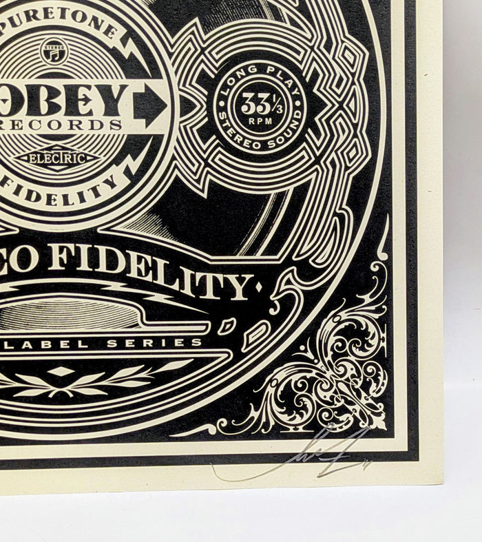 Obey Records SHEPARD FAIREY 12" x 12" AP Puretone Stereo Signed Art Print