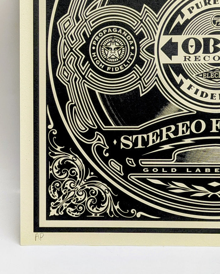 Obey Records SHEPARD FAIREY 12" x 12" AP Puretone Stereo Signed Art Print