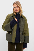 Olive and Dark Moss Martha Quilted Jacket