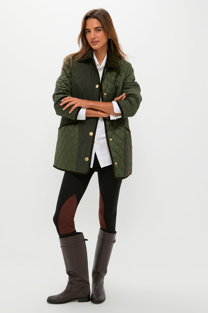 Olive Meryl Quilted Jacket