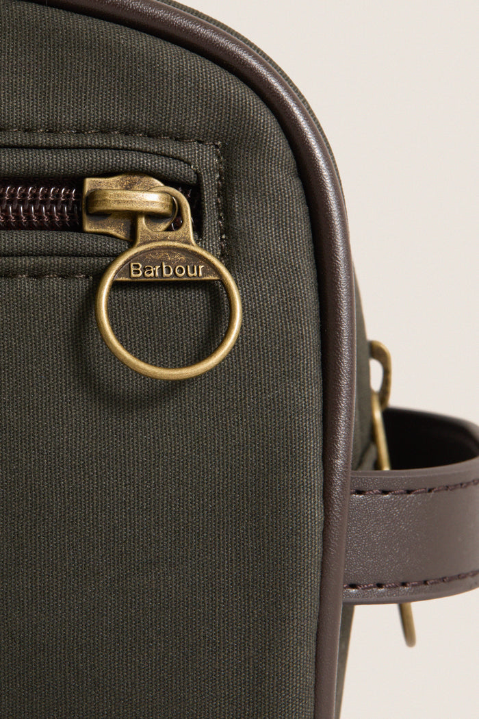 Olive Wax Washbag