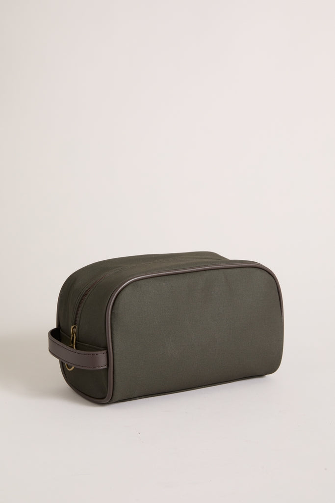 Olive Wax Washbag