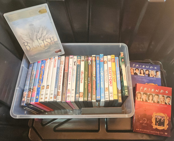 ot of 30 various DVD movies TV series and crafting discs mixed genres collection