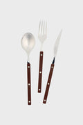 Pastello Brown Three-Piece Place Setting