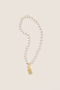 Pearl Necklace with Carpe Diem Charm