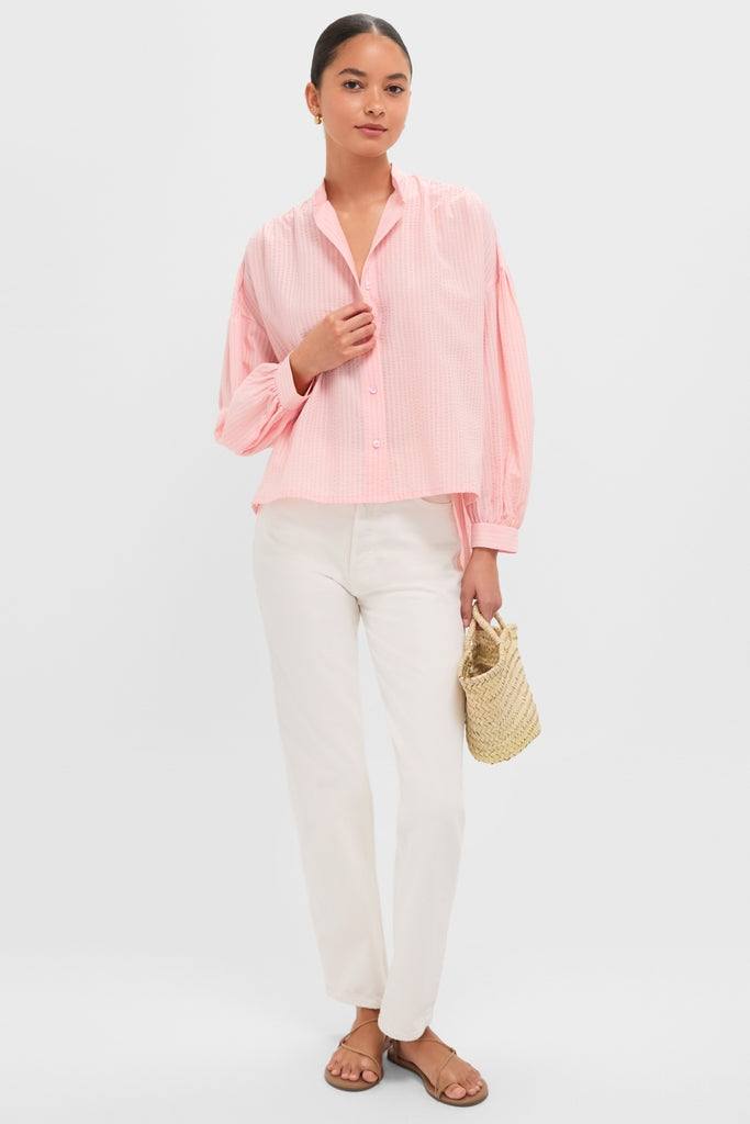 Pink Peach Juliette Button Down