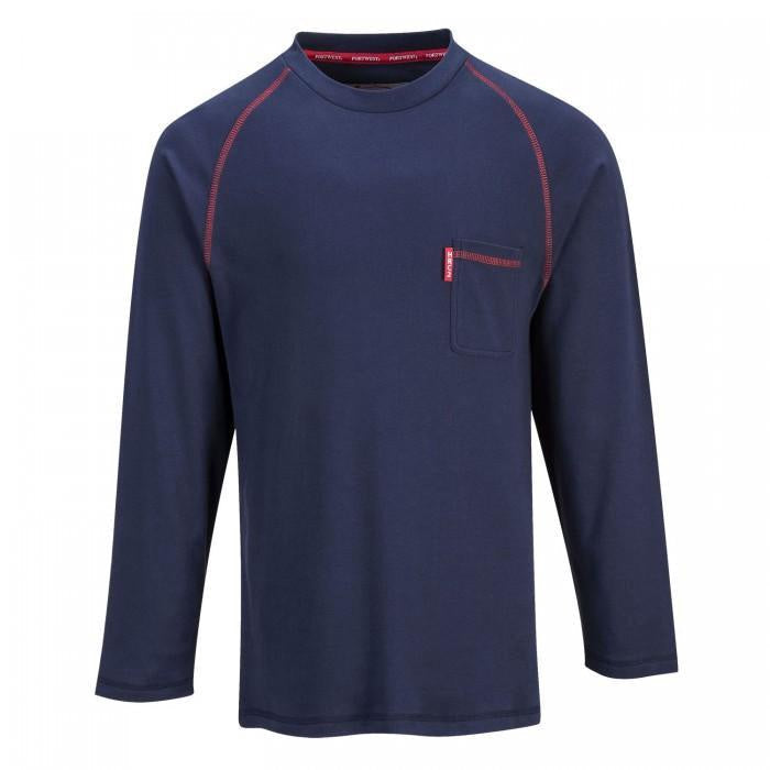 Portwest Biz-Flame Navy Crew Neck T-Shirt #FR01