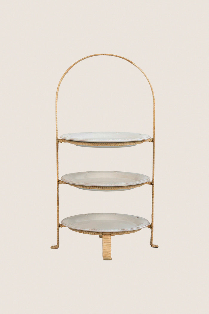 Provence Rattan Triple Tiered Server