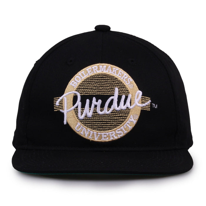 Retro Circle Snapback - Black