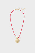 Red Cord Seashell Charm Ariel Necklace