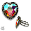 Rhinestone Heart Ring
