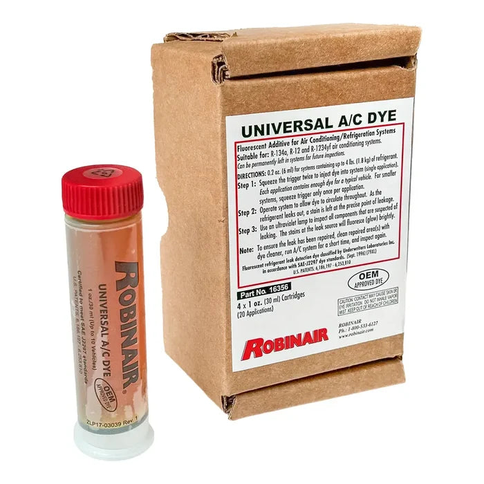 Robinair 16356 Universal A/C UV Dye (4/Box) - Air