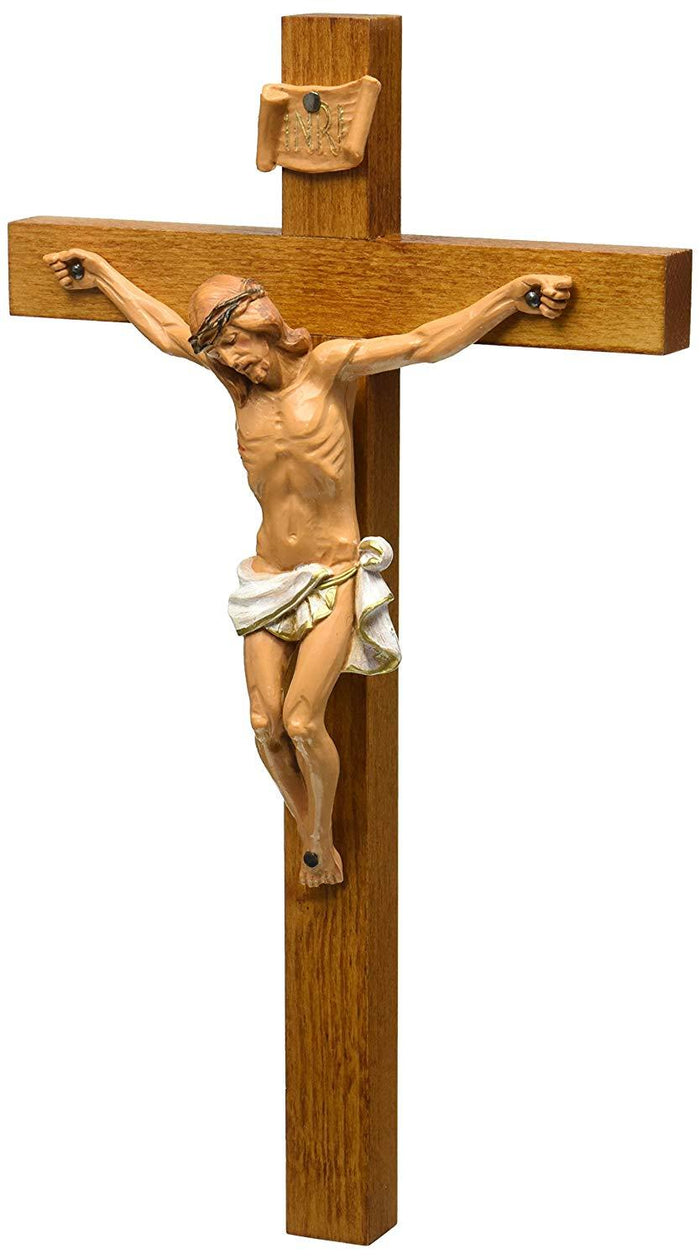 Roman 12" Woodstone Crucifix Fontanini