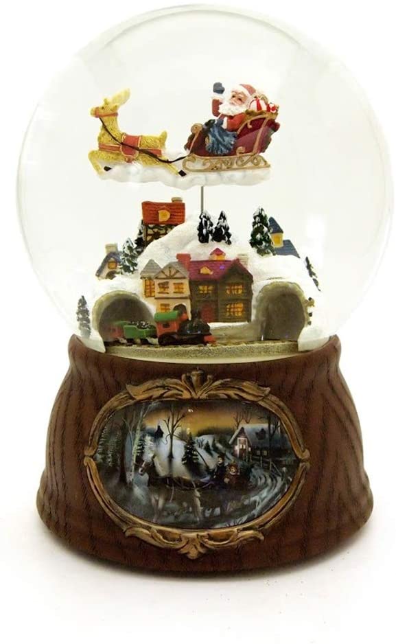 Roman 7" Musical Santa / Train Dome   #36474 Free Shipping