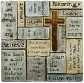 Roman Christian Words and Saying Crossword 10" Plaque   #46467  Free Shipping
