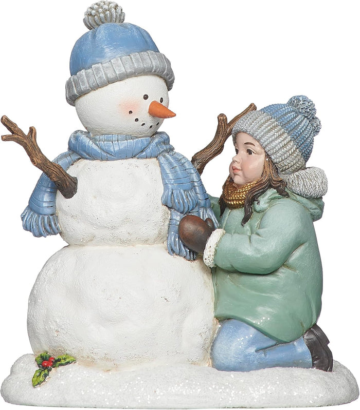 Roman Joseph's Studio Girl Buiding Snowman 6.75"H