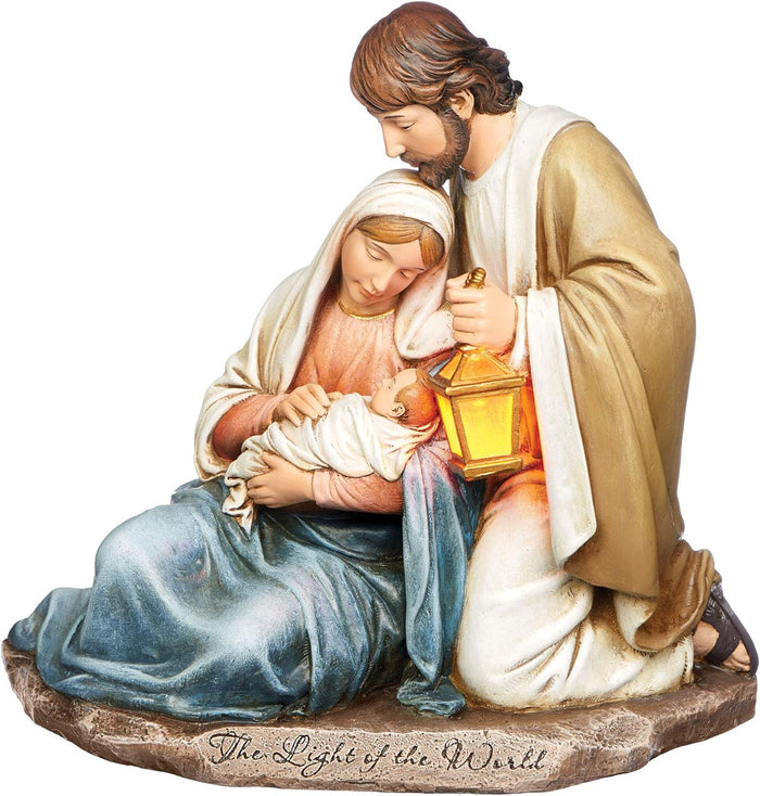 Roman Joseph's Studio Holy Family with Lighted Lantern 7.25"