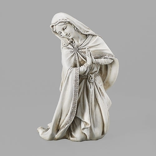 Roman Kneeling Mary Statue 14.75"H