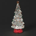 Roman Lighted Swirl Tree with Red Base 12.5"H