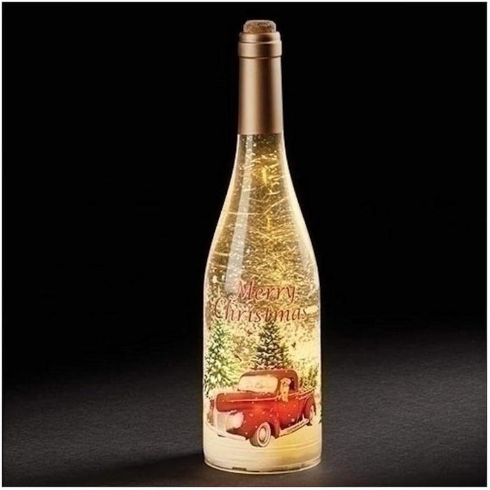 Roman Merry Christmas Bottle with Truck; Swirl
