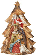Roman Nativity in Carved Tree 13.5"H