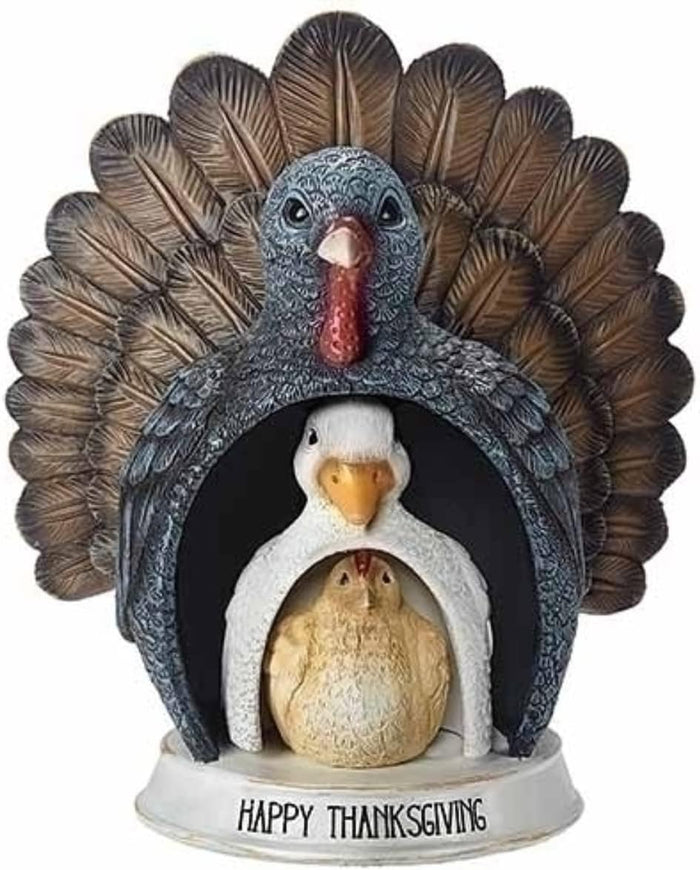 Roman Nesting Turducken Thanksgiving Holiday Figure 3 pc