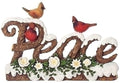 Roman Peace with Cardinals Poinsettia and Christmas Rose Tabletop  #134830  Free Shipping