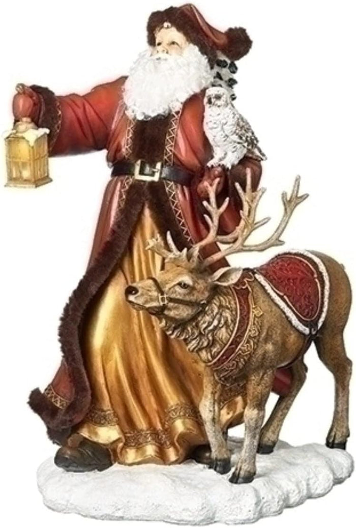 Roman Santa with Deer Red & Brown 18.5"H
