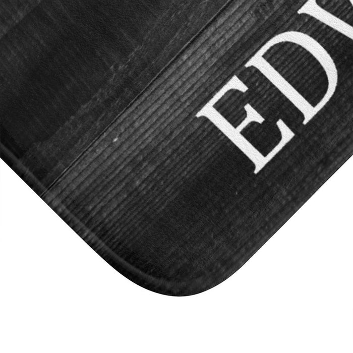 Rustic Black & Green Wreath Monogram Memory Foam Mat - MAT106