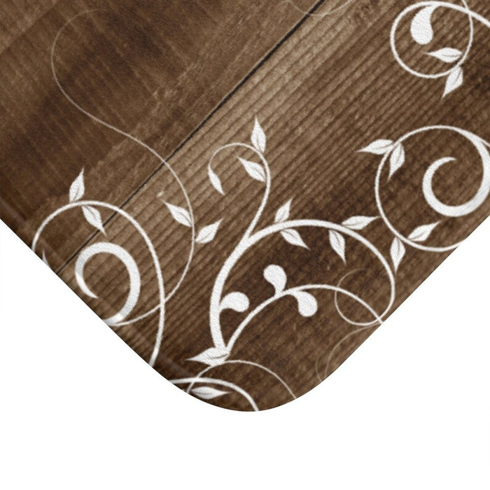 Rustic Brown "Grateful Thankful Blessed" Kitchen Memory Foam Mat - MAT94