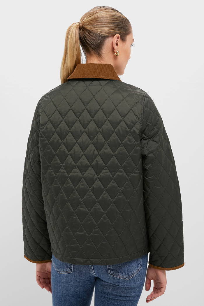 Sage Icons Cropped Liddesdale Quilted Jacket
