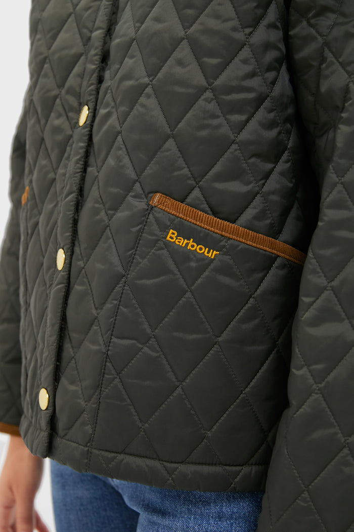 Sage Icons Cropped Liddesdale Quilted Jacket