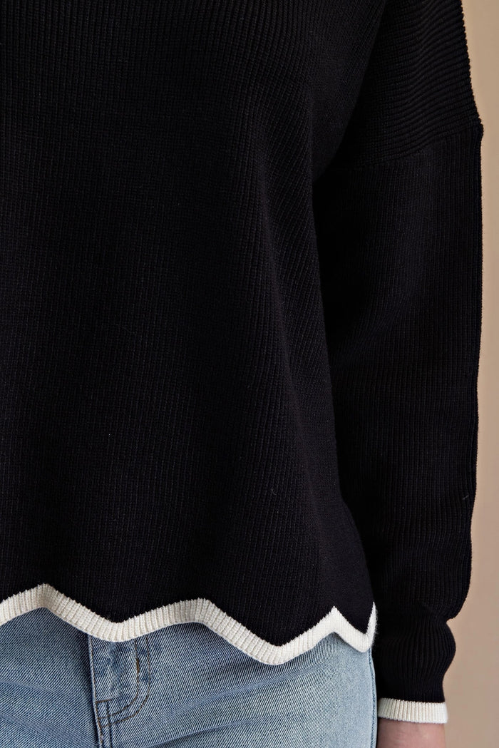 Scallop Hem Sweater