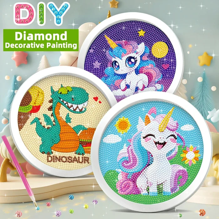 Scooter Dino PWD Round Diamond Painting Kit