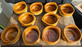 Set Of 10 ACOPA Brown Tan Stoneware Soup Crock Bowls Kitchen Serveware Dining Set