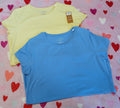 Set of 2 Large Sonoma Everyday Tee Blue Yellow Short Sleeve Basic T Shirts NWT