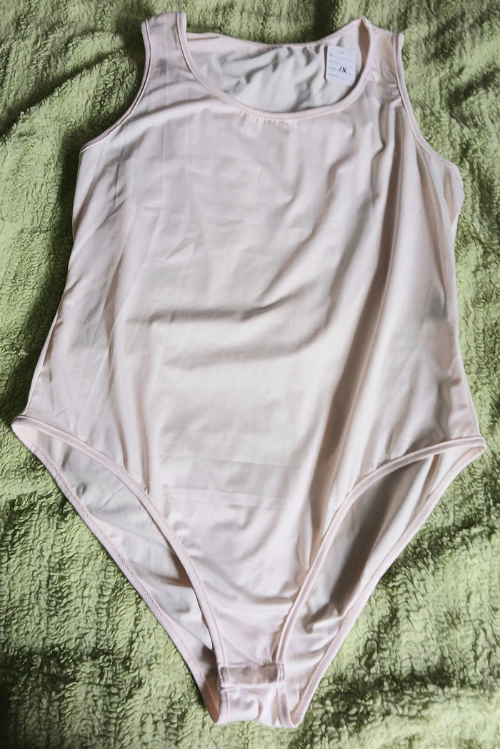 Set of 2 SHEIN Curve 1X Black Tan Sleeveless Scoop Neck Plain Bodysuits