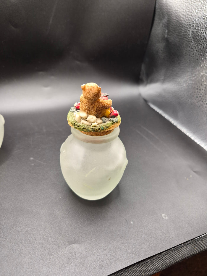 Set of 3 Small Bear Top Jars
