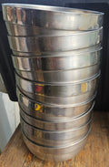 Set Of 8 Stainless Steel 7 Inch Bowls Kitchen Prep Mixing Serving Metal Serverware