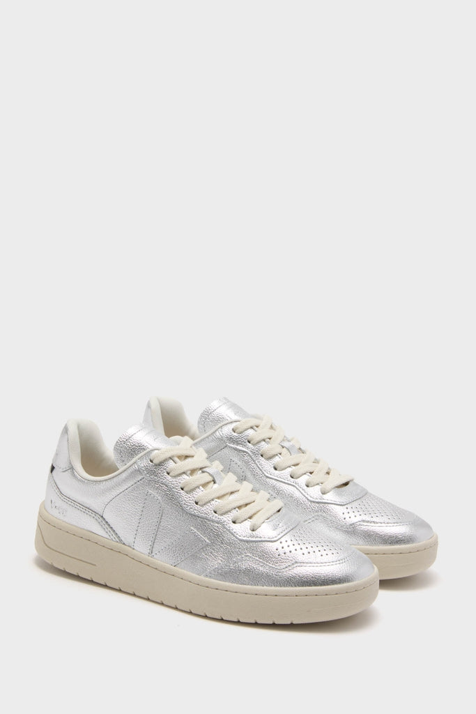 Silver V-90 Sneakers
