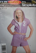 Simplicity 5028, Girls Shorts, Hooded Jacket, Uncut Sewing Pattern