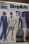Simplicity 8487, Misses Pants, Shorts, Tops, Uncut Sewing Pattern