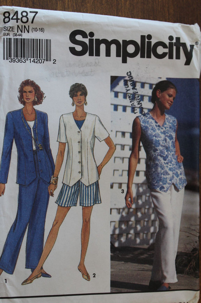 Simplicity 8487, Misses Pants, Shorts, Tops, Uncut Sewing Pattern