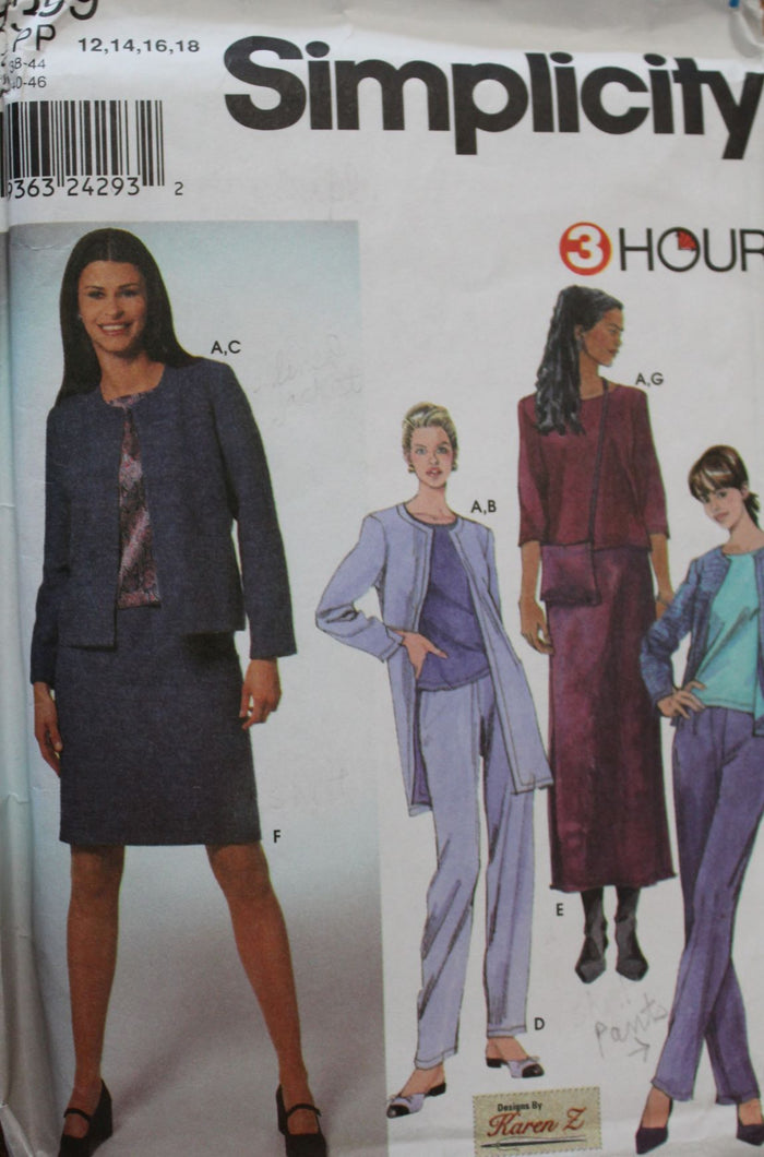 Simplicity 9399, Misses Separates, Uncut Sewing Pattern