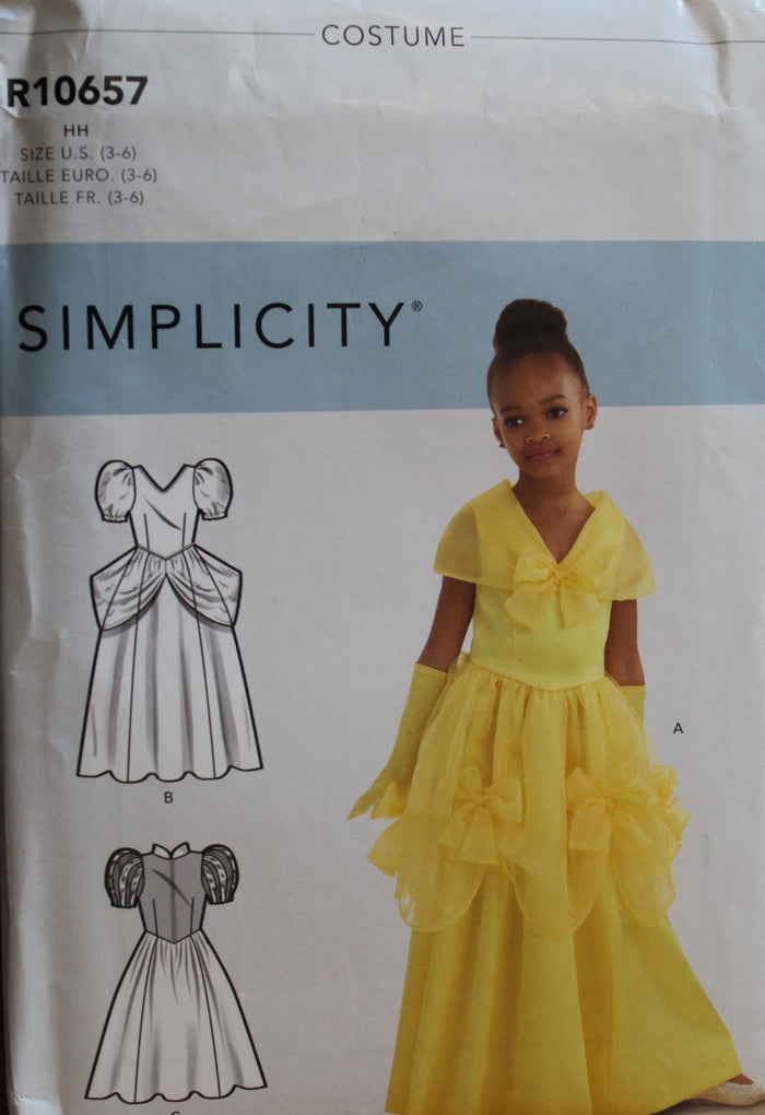 Simplicity R10657, Girls Dresses, Uncut Sewing Pattern